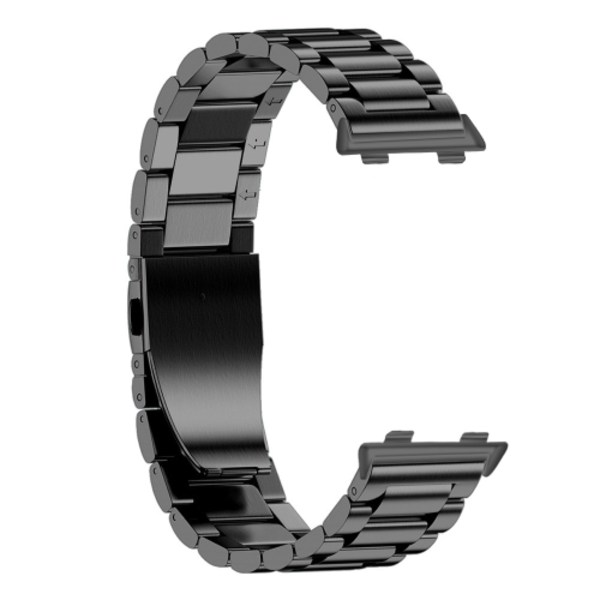 För OPPO Watch 46mm Three-beads Steel Watch Band Black
