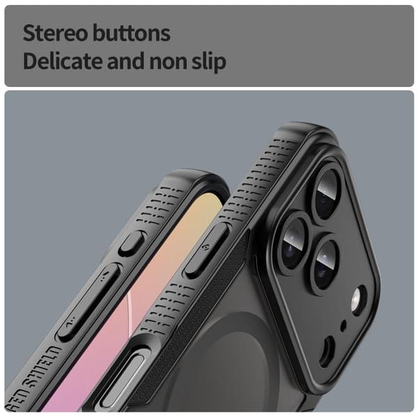 iPhone 18 Pro Max / iPhone 17 Pro Max Skal med Armor Glaze MagSafe Magnetisk Design Svart