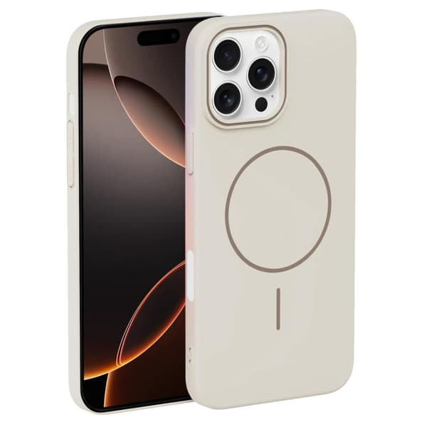 iPhone 16 Pro Max - Tunn Cirkel PC Injektion MagSafe Skal Stenbeige
