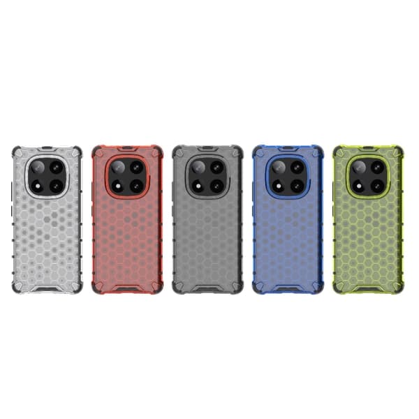 Redmi Note 14 Pro 5G - Honeycomb Stötsäker Mobilskal Röd