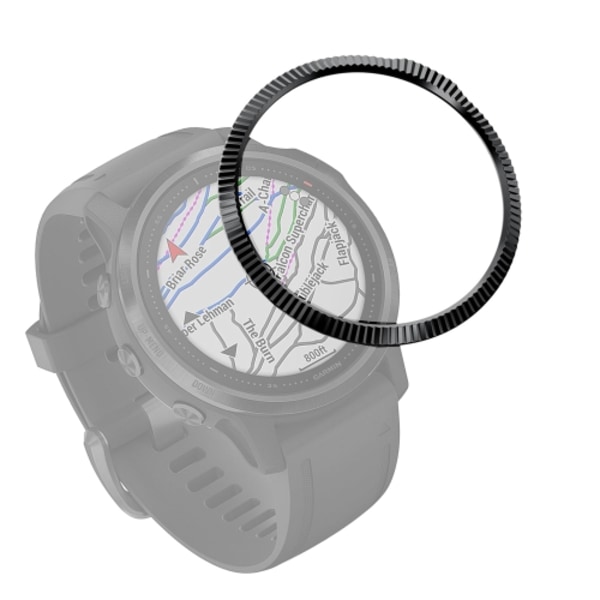 För Garmin Fenix ​​6S/ 6S Pro/6S Sapphire Smart Watch Steel Bezel Ring, B-version Black