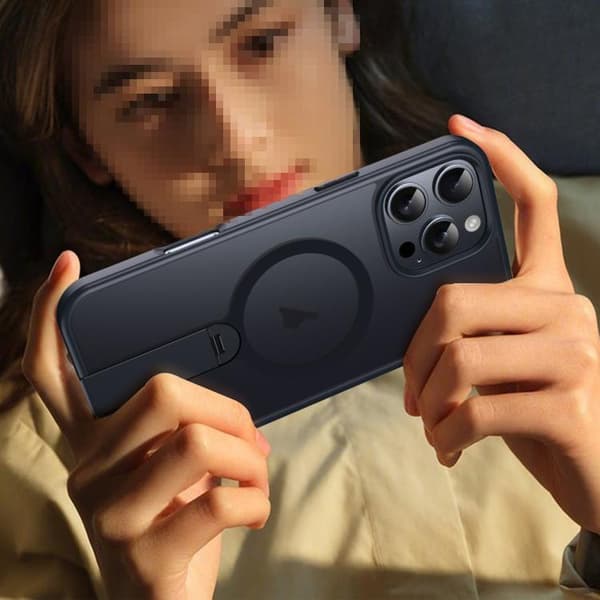 iPhone 16 Pro Max Rotating Barhållare Magnetisk MagSafe Skal Blå