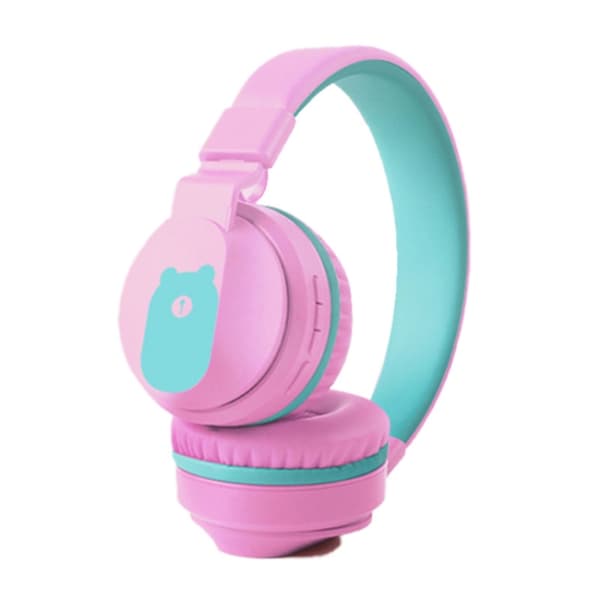 BOBo+ Vuxna & Barn Söt Bluetooth 5.0 Bas Brusreducerande Headset med Mikrofon Rosa