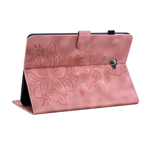 Samsung Galaxy Tab A 10.1 (2016) Lily Prägad Läderfodral Rosa