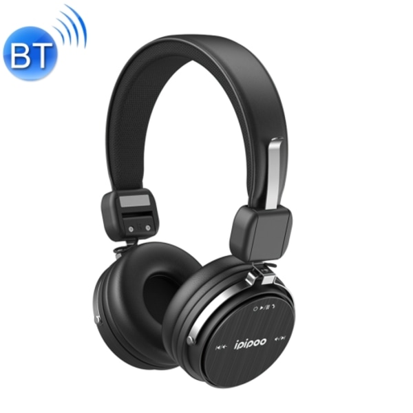 ipipoo EP-2 Fällbart trådlöst Bluetooth-headset Stereo HiFi-hörlurar, Handsfree, MFB-knapp Svart