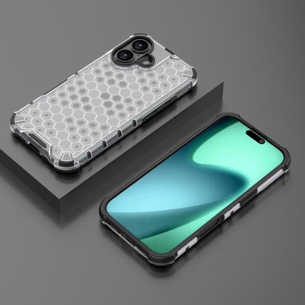 iPhone 17 Skal med Honeycomb Stötskydd Vit