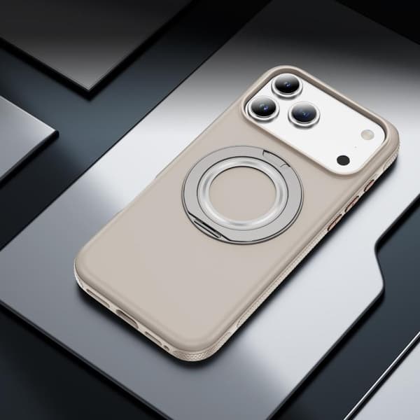 iPhone 18 Pro Max / iPhone 17 Pro Max Skal med C MagSafe Gear Holder Beige Grå