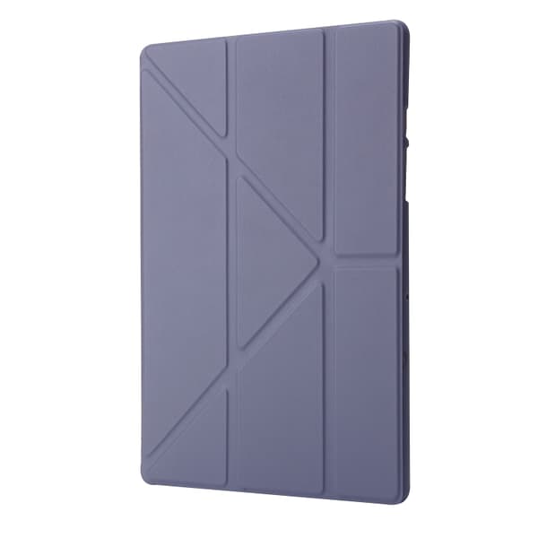 Samsung Galaxy Tab A9 / A11 Fodral i TPU med Multi-Fold Läderdesign Lavendelgrå