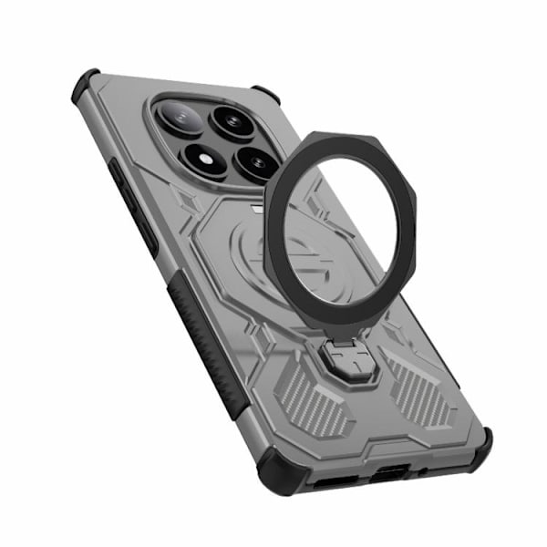 Redmi Note 14 Pro 5G J-20 - Solid Färg MagSafe Magnetisk TPU+PC Mobilskal Grå