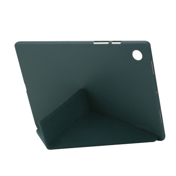 Samsung Galaxy Tab A9+ / A11+ TPU Fällbart Läderfodral Djupt grön