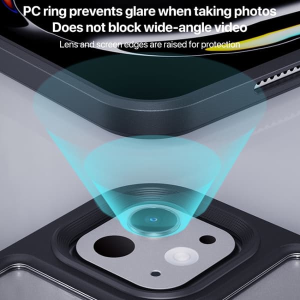 iPad Pro 13 2024 Skal - Ming Shield Series PC Hybrid TPU Tablet Case Blå