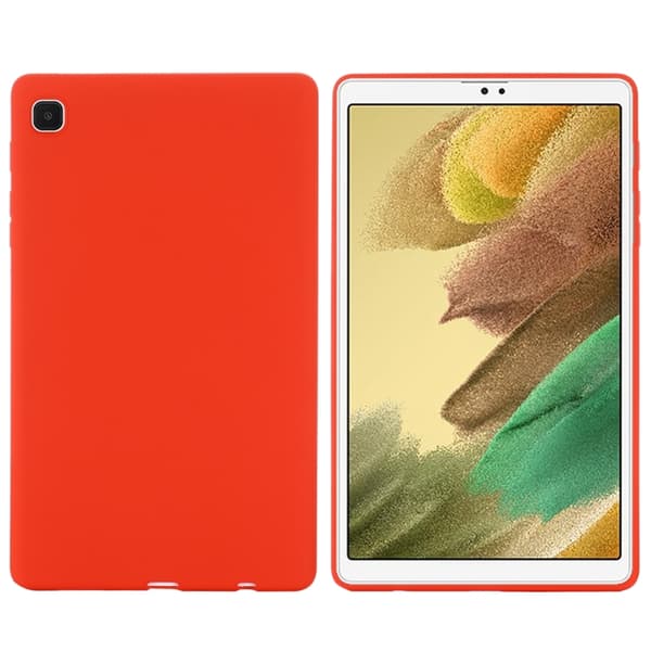 Samsung Galaxy Tab A7 Lite Solid Färg Silikon Stöttålig Tablet Fodral Röd
