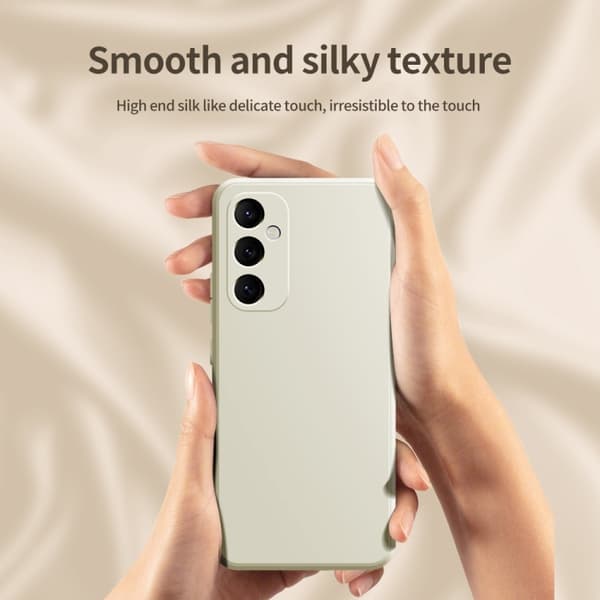Samsung Galaxy S24 5G Skal i Imiterad Flytande Silikon Grå