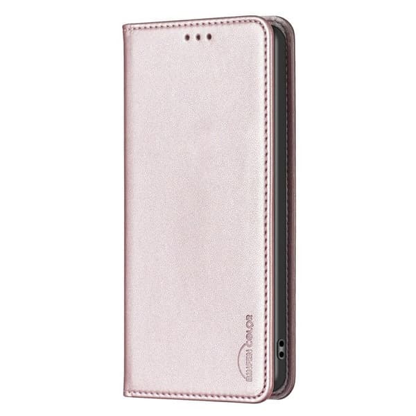 iPhone 18 Pro Max / iPhone 17 Pro Max Skal Läderfodral - Magnetiskt Guld