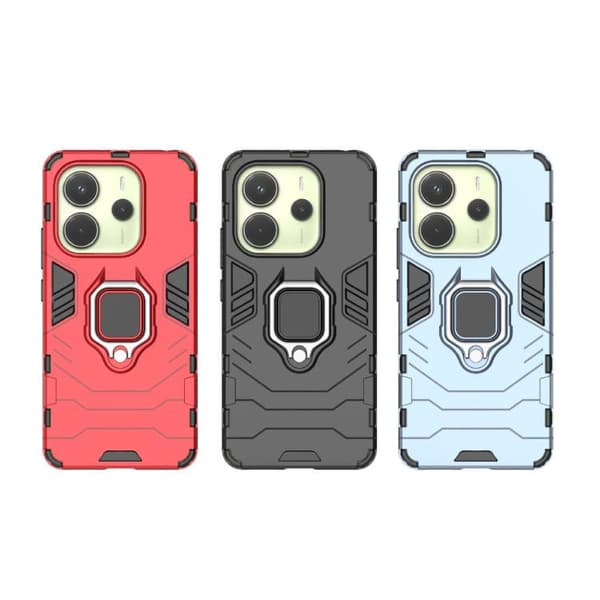 Redmi Note 14 4G - Stöttåligt PC + TPU Fodral Röd