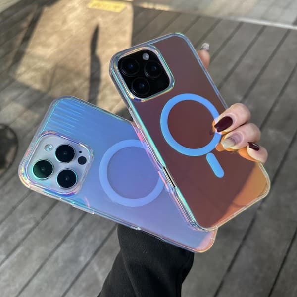 iPhone 16 Pro Lasergraverad Textur MagSafe Skal Vertikala ränder