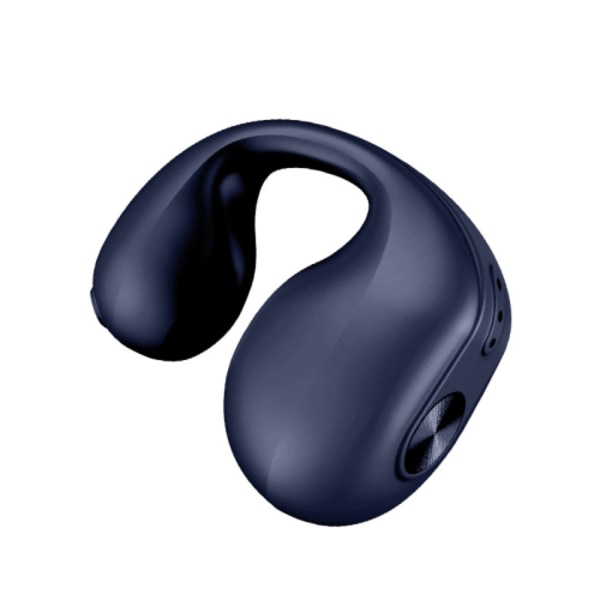 Enkel öronbenledning Bluetooth-hörlur In-Ear Wearable Running Sports Mini Blå