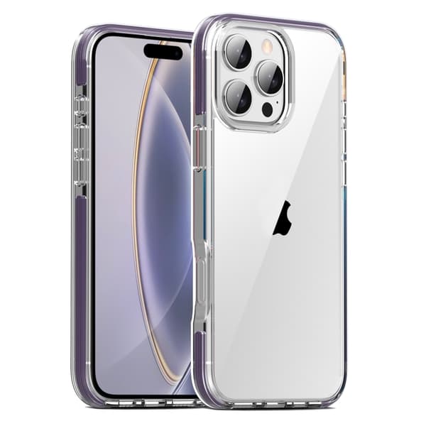 iPhone 16 Pro Max TPE Airbag TPU+ PC Full Coverage Skal Purpur