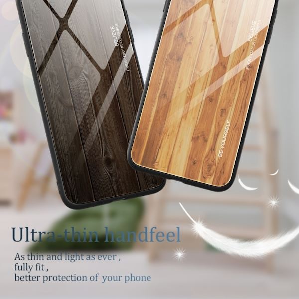 iPhone 17 Pro Max Skal - träfinerad glasdesign Kaffe