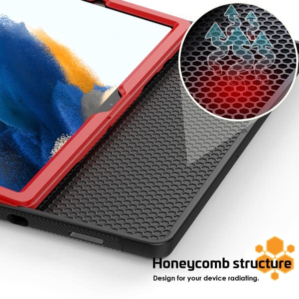 Samsung Galaxy Tab A8 10.5 (2021) Smart B Magnetiskt Läderfodral Röd