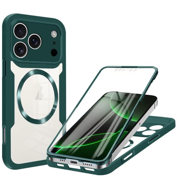 iPhone 18 Pro Max / iPhone 17 Pro Max CD-textur Skal med MagSafe Grön