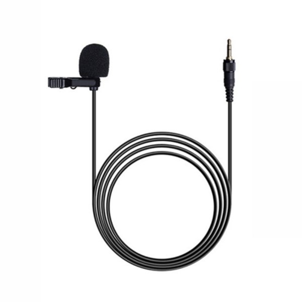För SONY D11 D21 3,5 mm trådlös lavaliermikrofon kamera klämma krage mikrofon (svart)