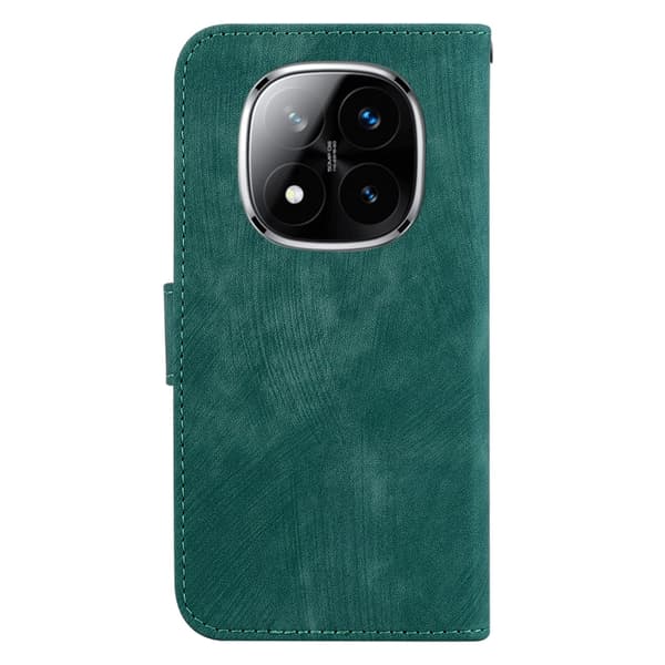 Redmi Note 14 Pro / Note 14 Pro+ 5G - Litet Tiger Prägad Läder fodral Grön