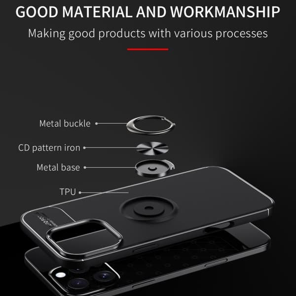 iPhone 16 Pro Max Metallringhållare TPU Skal