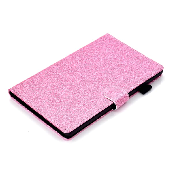 Samsung Galaxy Tab A9 / A11 Glittrig PU Tabletfodral med Sömn/Väckfunktion Rosa