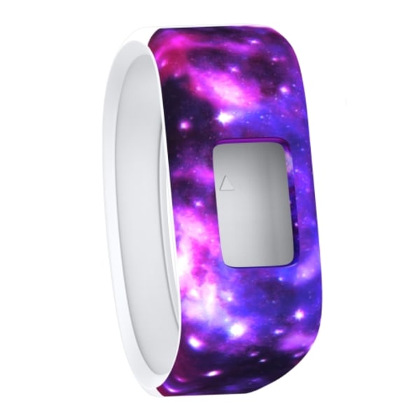 Nebula Pattern Silicone Sport Watch Band för Garmin Vivofit JR Purple Large