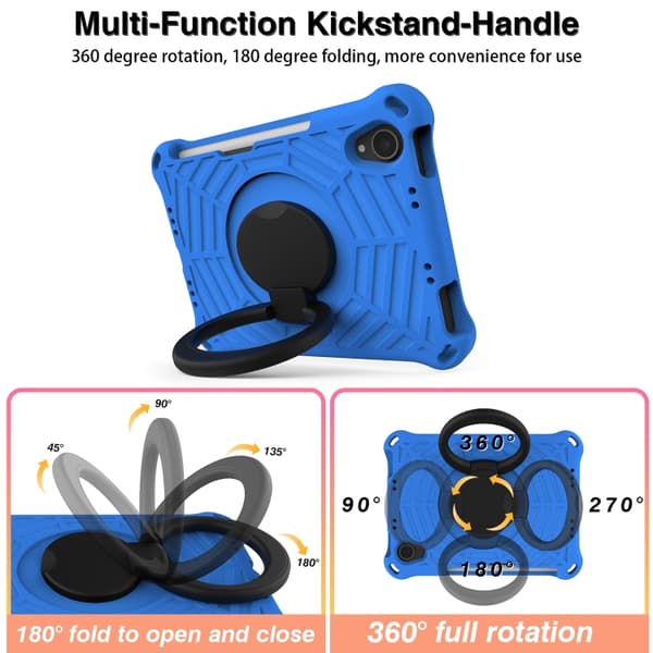 iPad mini 2024 / mini 6 Spider King Silikon Skal - Skyddande Tablet Case Blå