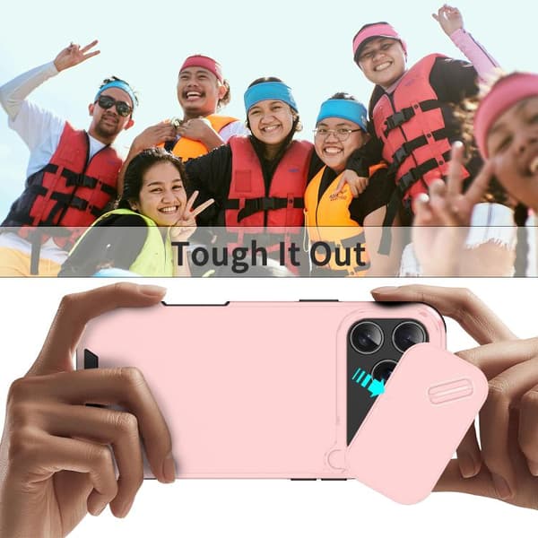 iPhone 18 Pro / iPhone 17 Pro Skal med Sliding Camshield TPU + PC Rosa