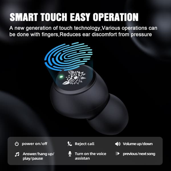 ONIKUMA T305 Digital Display Trådlösa Bluetooth-hörlurar Svart