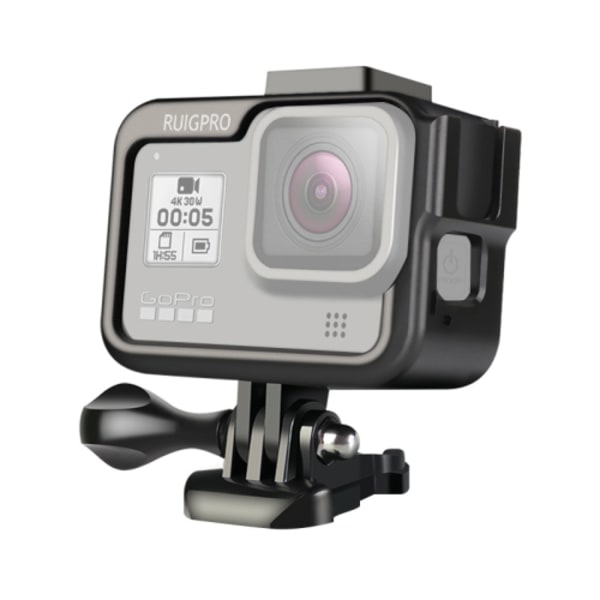 RUIGPRO för GoPro HERO8 Black Aluminiumlegering Standard Border Frame Mount Skyddande fodral med spänne Basic Mount & Skruv