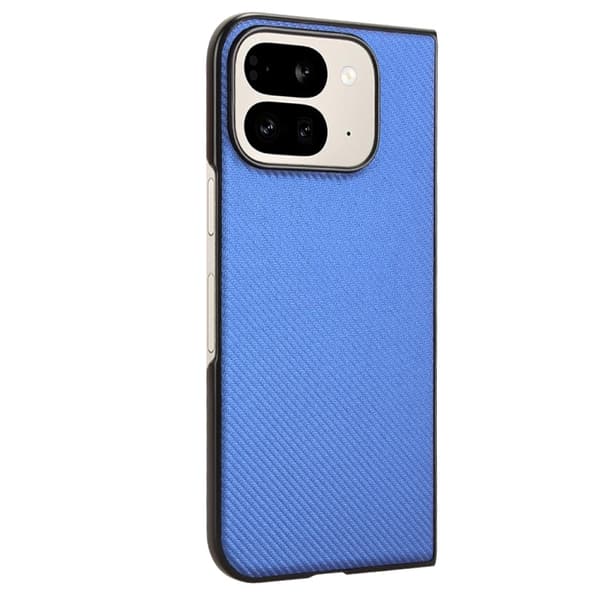 för Pixel 9 Pro Fold Skal i PU-läder och PC - Elegant och skyddande mobilskydd Blå