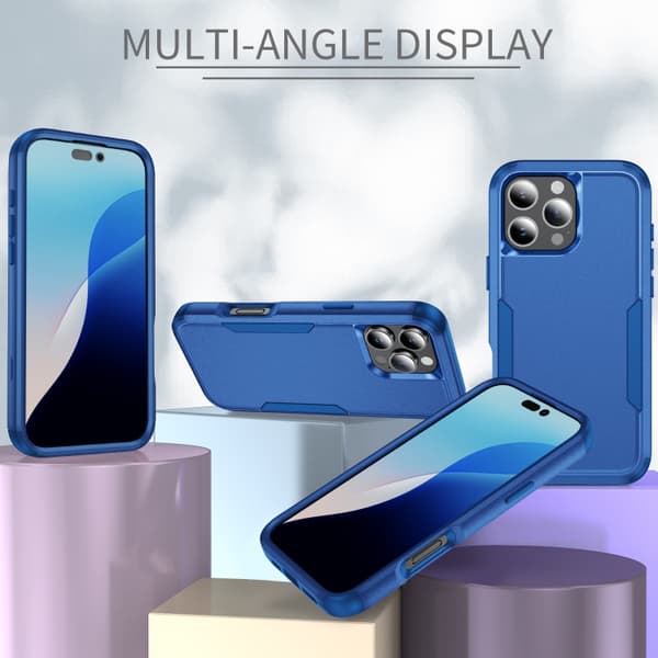 iPhone 16 Pro Max Skal - Stötbeständig TPU + PC Telefonfodral Kunglig blå