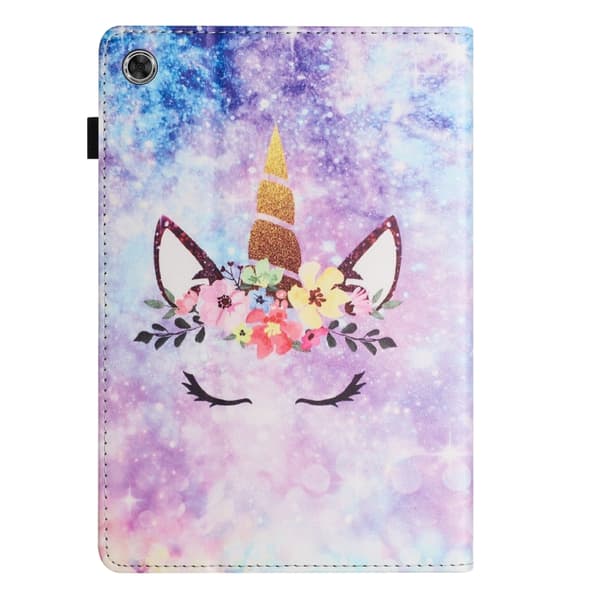 Samsung Galaxy Tab A9 / A11 Litchi Texture Leather Case Leende ansikte