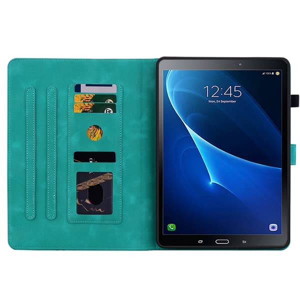 Samsung Galaxy Tab A 10.1 (2016) Lily Prägad Läderfodral Grön