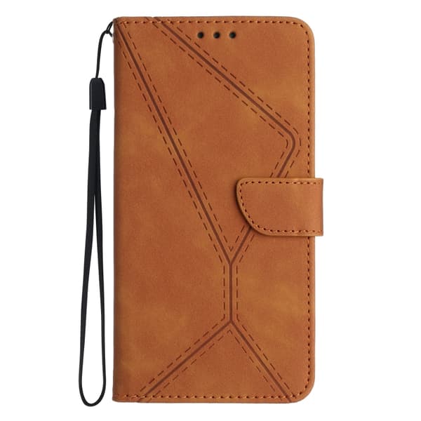 Samsung Galaxy Note20 Skal i broderad läder Brun