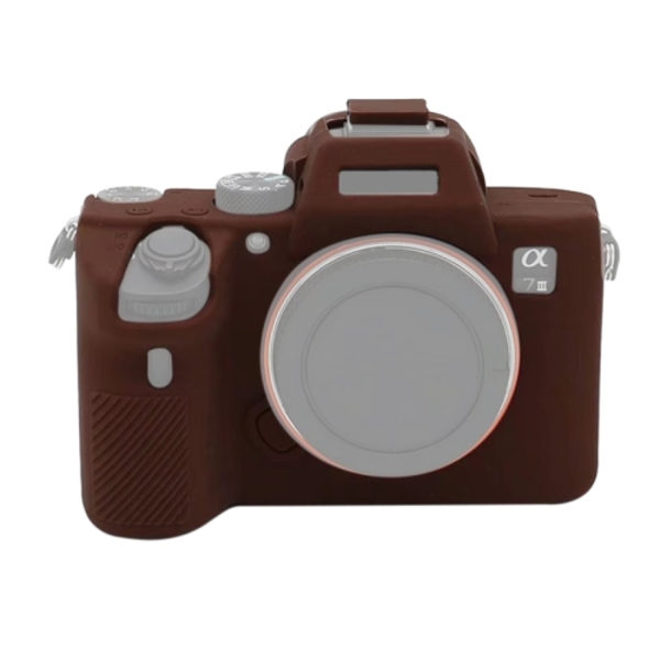 Mjukt silikonfodral för Sony A7III / A7S3 / A7RIII / A7SIII Kaffe