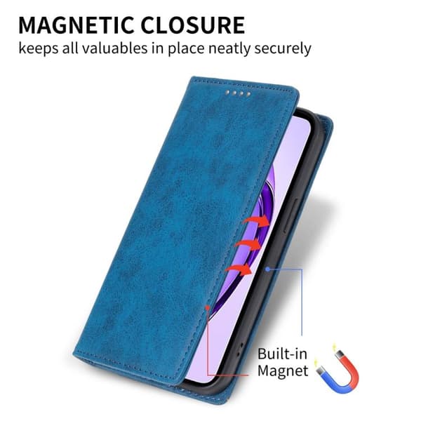 Samsung Galaxy S26+ / S26 Plus 5G Skal Fodral i Solid Färg med Magnetisk RFID Blå