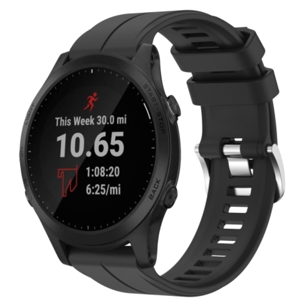 För Garmin Forerunner 945 22mm enfärgad watch Black