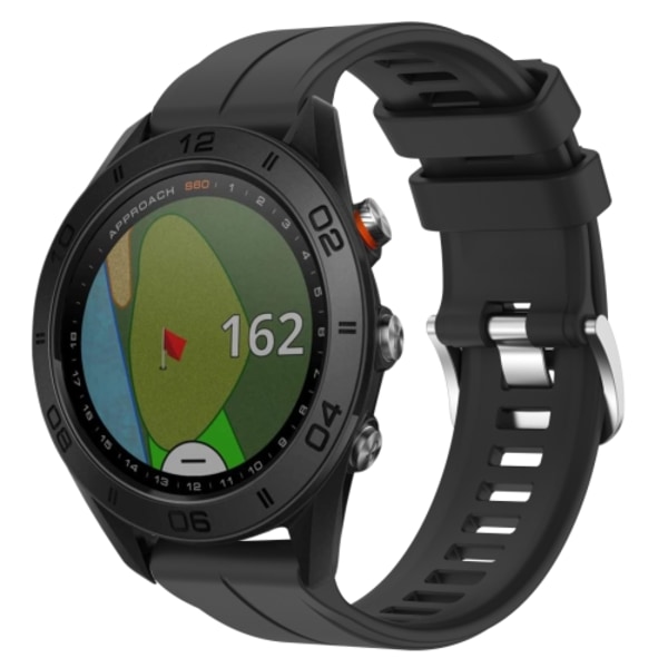 För Garmin Approach S60 22mm enfärgad watch Black