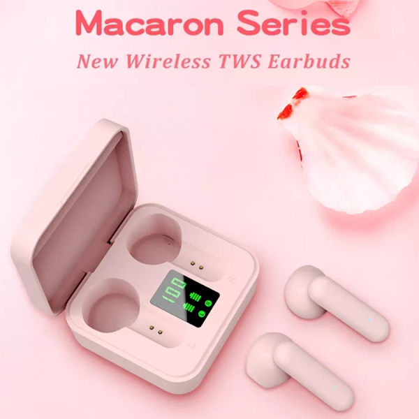 ETE-16 TWS Semi-In-Ear Digital Display Sports Bluetooth-hörlurar Grön