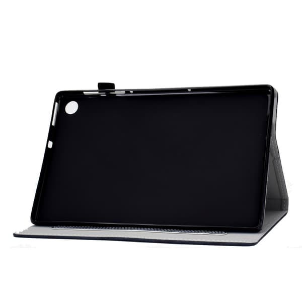 Samsung Galaxy Tab A9 / A11 Marble Style Smart Leather Case Mörkblå