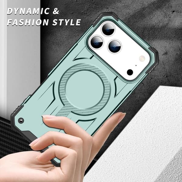 iPhone 18 Pro Max / iPhone 17 Pro Max Skal med MagSafe TPU Hybrid PC Midnattsgrön