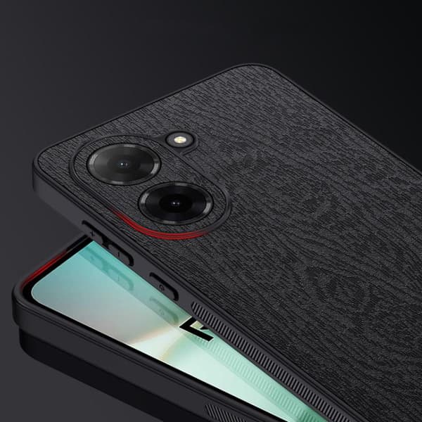 Redmi A5 - Stötsäker fodral i Träbarksläder Blå