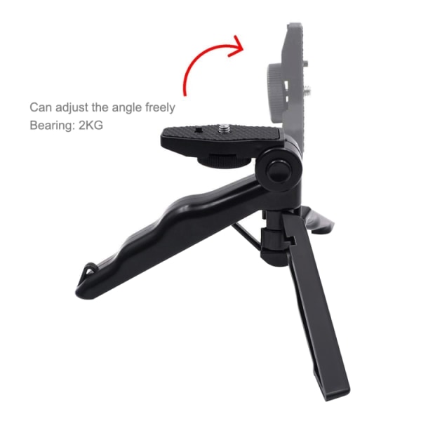 Smartphone Fixeringsklämma 1/4 tums Hållare Fäste + Grepp Fällbart Stativfäste Kit för DJI OSMO Pocket / Pocket 2