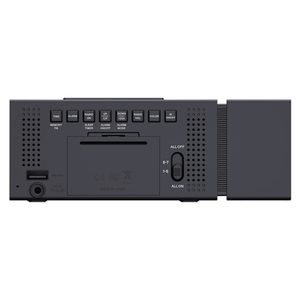 TS-P30 Multifunktionell nattlampa larm digital klocka med FM-radio & temperatur / fuktighetsdisplay & IR-sensorfunktion (rosa)