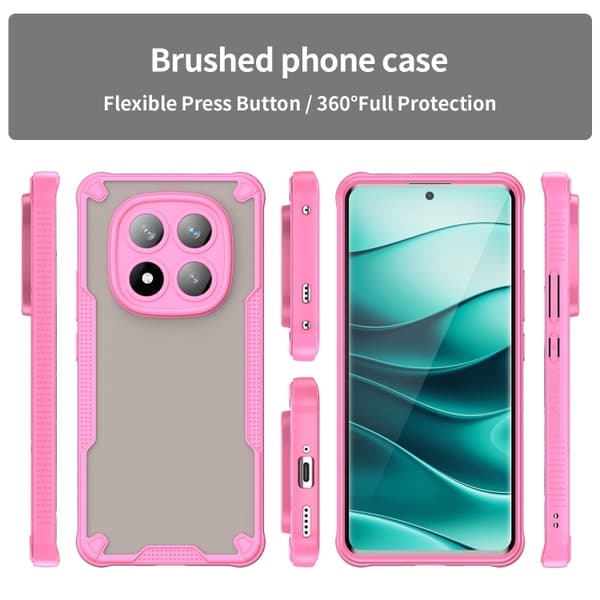 Redmi Note 14 Pro+ 5G - Armor Glaze PC Hybrid TPU Mobilskal Rosa